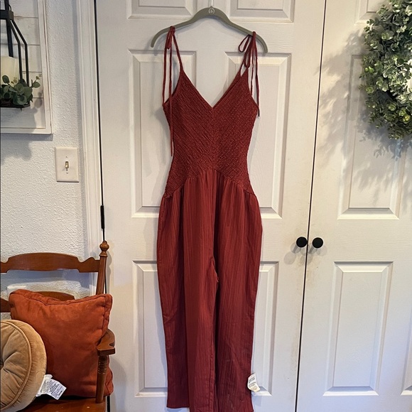 ASOS Pants - ASOS Rust Jumpsuit with Tie Straps